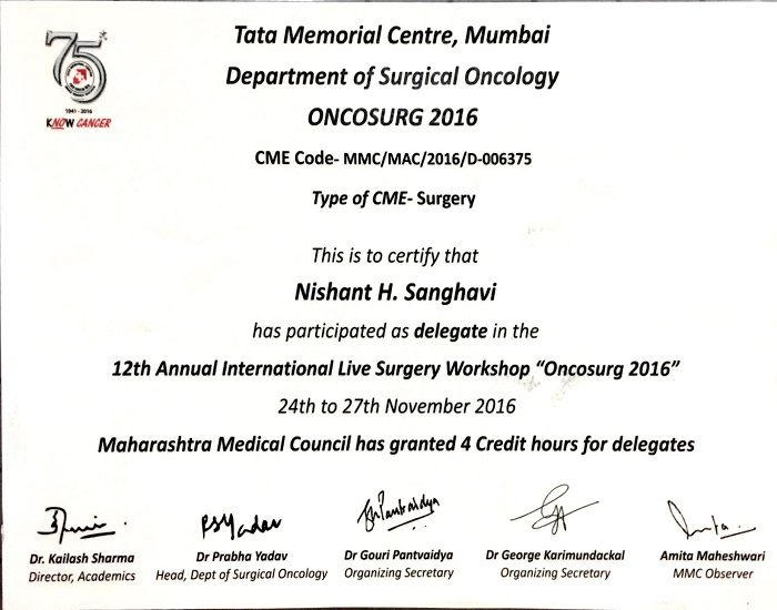 Dr. Nishanth international live surgery workshop.